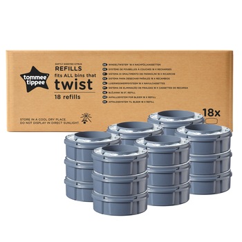 Set 18 rezerve pentru cos scutece Tommee Tippee Sangenic Twist and Click Set 18 rezerve pentru cos scutece Tommee Tippee Sangenic Twist and Click