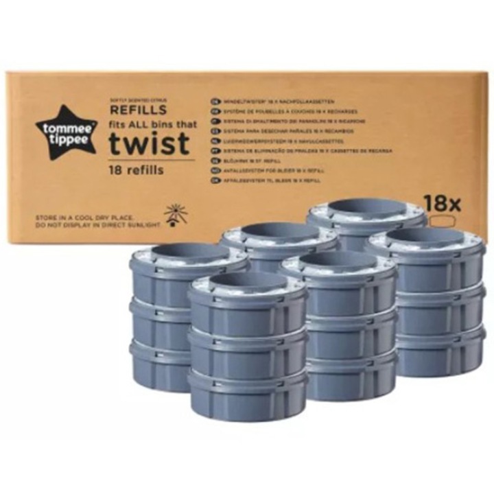 Set 18 rezerve pentru cos scutece Tommee Tippee Sangenic Twist and Click