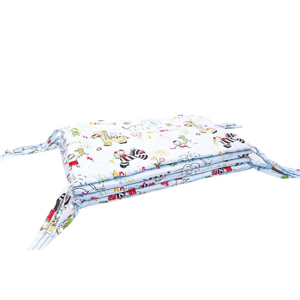 Aparatori laterale patut, BABYEN, cu animalute, 3 piese, bumbac, multicolor, + 0 ani