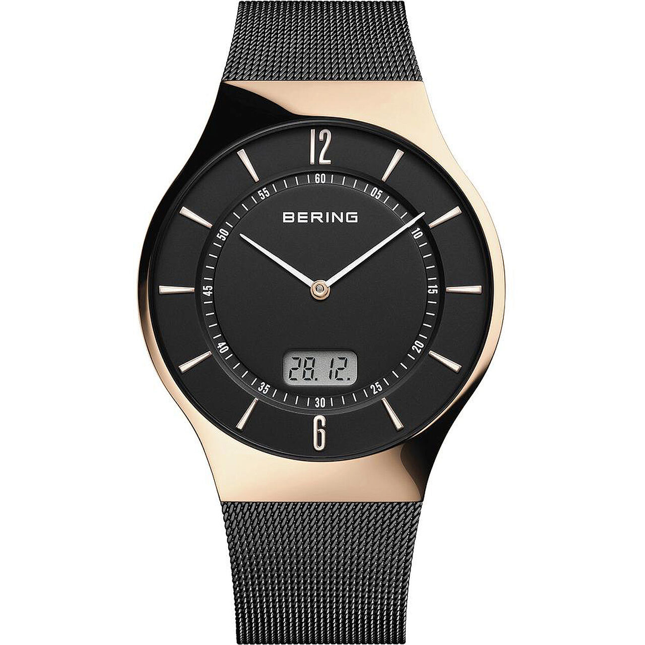 Ceas barbatesc Bering 51640-166, Quartz, 40mm, 5ATM, Auriu