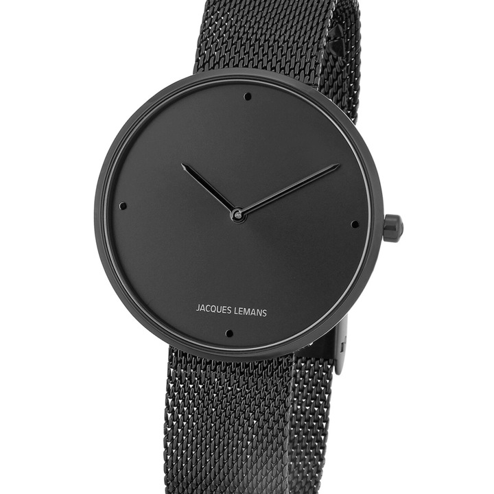 Ceas de dama Jacques Lemans 1-2056L, Quartz, 36mm, 5ATM, Negru