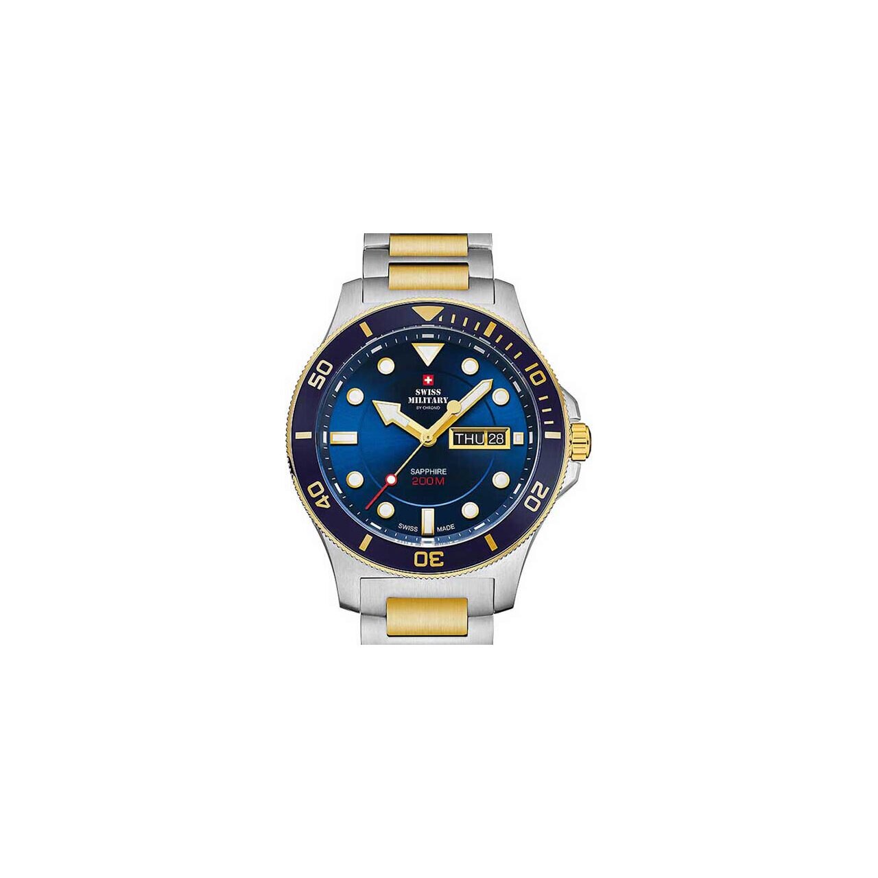Ceas barbatesc Swiss Military SM34068.11, Quartz, 43mm, 20ATM, Argintiu