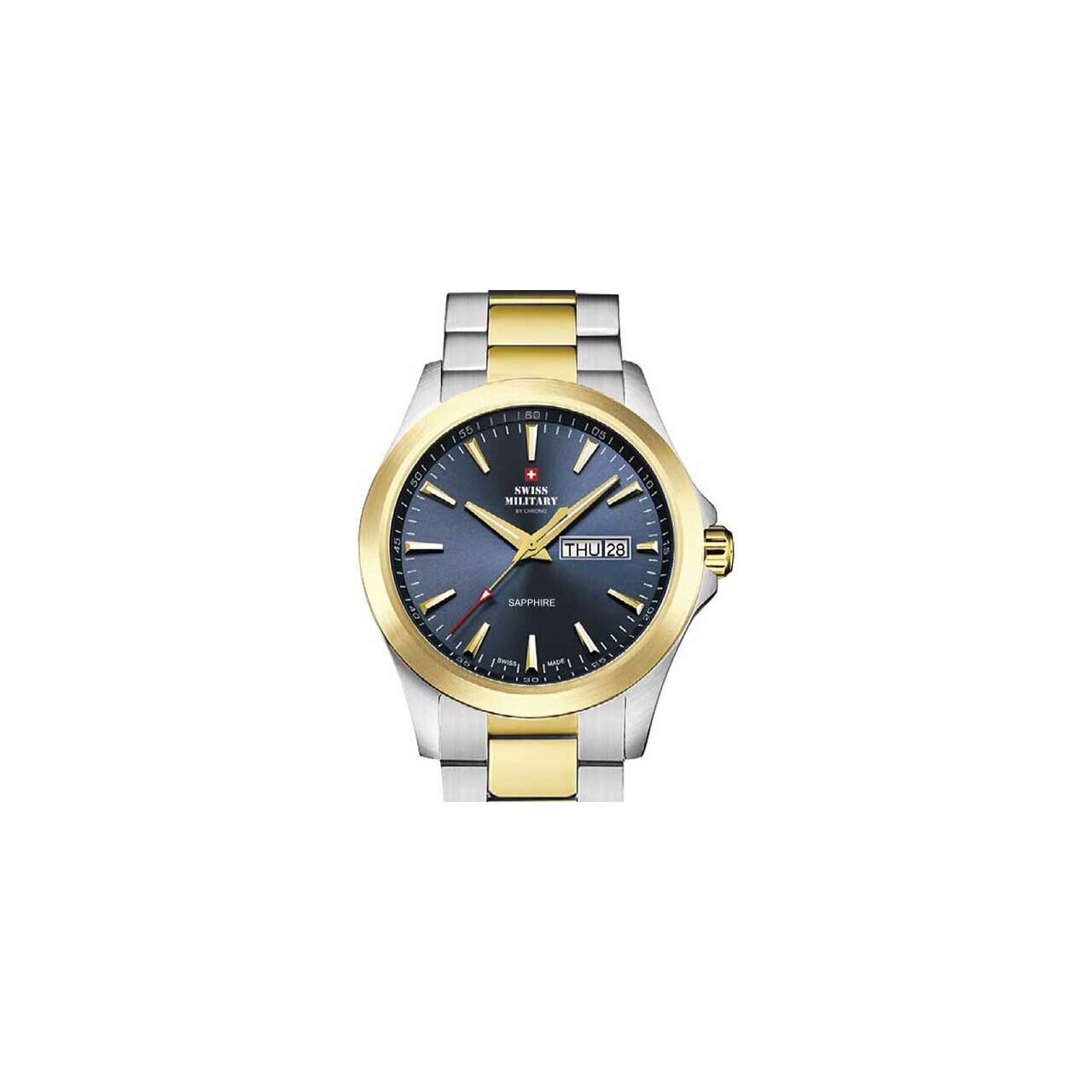 Ceas barbatesc Swiss Military SMP36040.28, Quartz, 42mm, 5ATM, Auriu