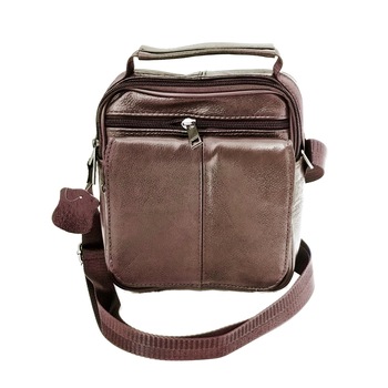 Borseta din piele naturala, maro de umar si mana, 20/17 Borseta din piele naturala, maro de umar si mana, 20/17