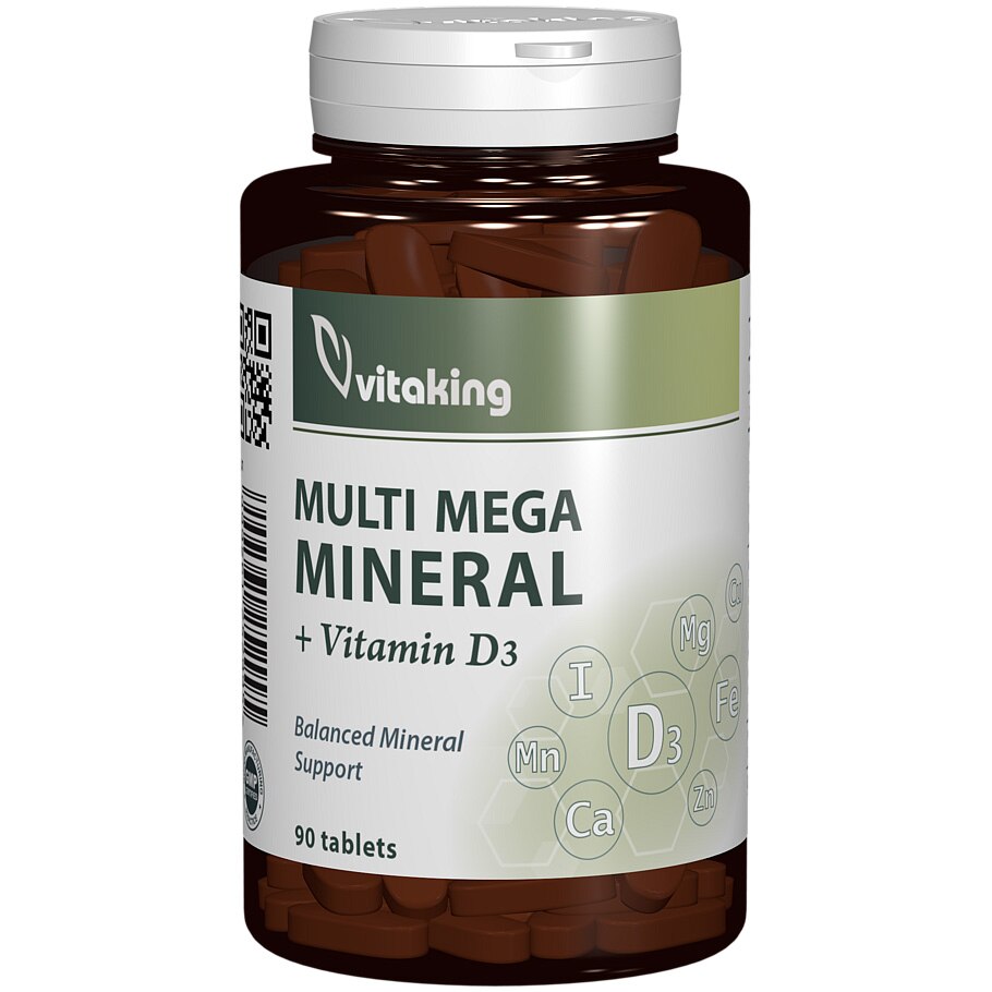 Supliment alimentar Complex multimineral cu vitamina D, Vitaking, 90 comprimate