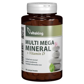 Supliment alimentar Complex multimineral cu vitamina D, Vitaking, 90 comprimate Supliment alimentar Complex multimineral cu vitamina D, Vitaking, 90 comprimate