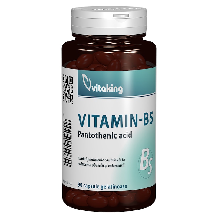 Pantoténsav – B5 vitamin, 200mg, gélkapszulás, 90 darabos