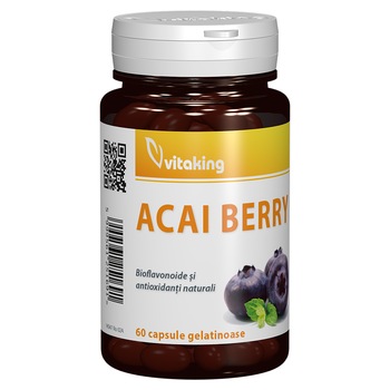 Supliment alimentar Acai berry, Vitaking, 60 capsule gelatinoase Supliment alimentar Acai berry, Vitaking, 60 capsule gelatinoase