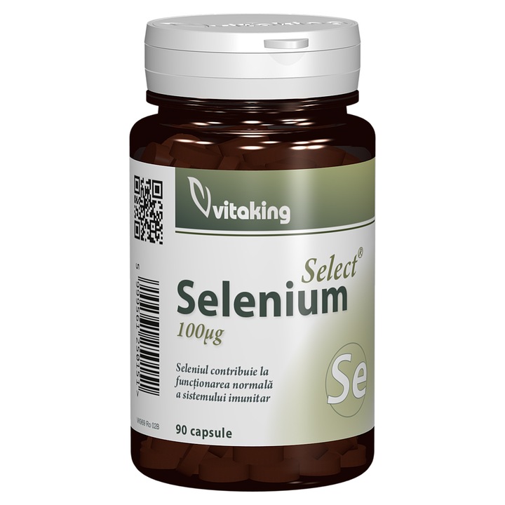 Supliment alimentar Seleniu organic 100 mcg, Vitaking, 90 capsule