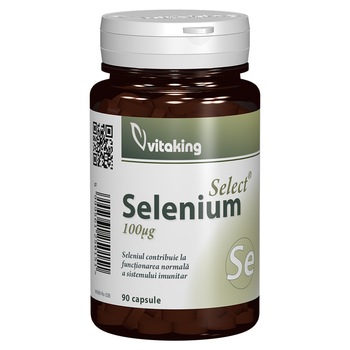 Supliment alimentar Seleniu organic 100 mcg, Vitaking, 90 capsule Supliment alimentar Seleniu organic 100 mcg, Vitaking, 90 capsule