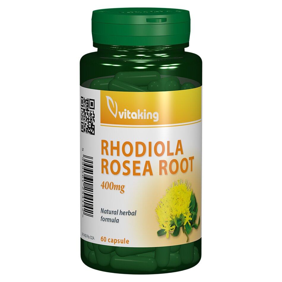 Supliment alimentar Rhodiola 400 mg, Vitaking, 60 capsule