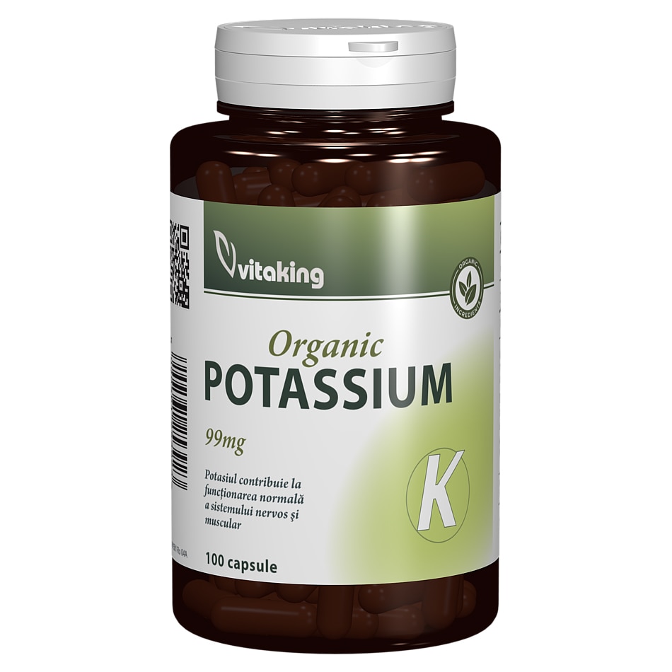 Supliment alimentar Potasiu 99 mg, Vitaking, 100 capsule