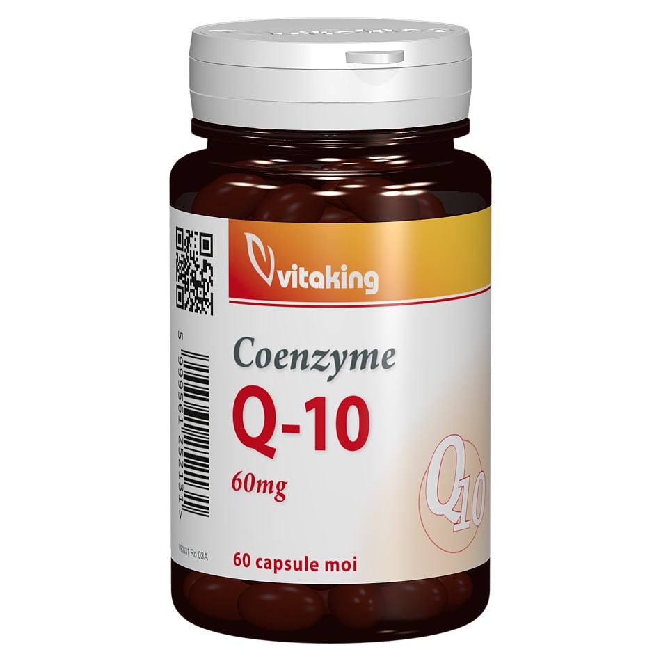 Supliment alimentar Coenzima Q10 naturala 60mg, Vitaking, 60 capsule