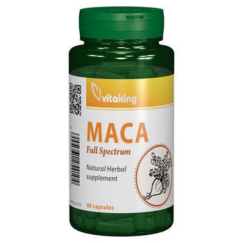 Supliment alimentar Maca 500mg, Vitaking, 90 capsule vegetale Supliment alimentar Maca 500mg, Vitaking, 90 capsule vegetale