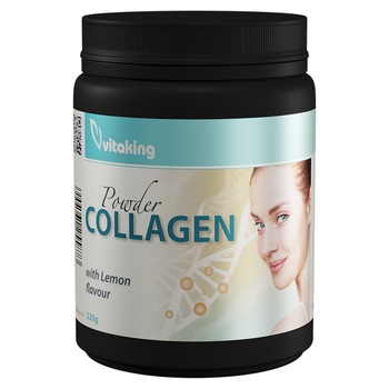 Supliment alimentar Colagen cu vitamina C, gust de lamaie, Vitaking, 330 grame Supliment alimentar Colagen cu vitamina C, gust de lamaie, Vitaking, 330 grame