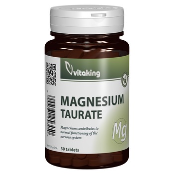 Supliment alimentar Taurat de Magneziu, Vitaking, 30 comprimate Supliment alimentar Taurat de Magneziu, Vitaking, 30 comprimate
