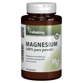 Supliment alimentar Pulbere de magneziu citrat, Vitaking, 160 grame Supliment alimentar Pulbere de magneziu citrat, Vitaking, 160 grame