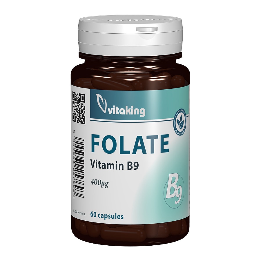 Supliment alimentar Folat organic 400 mcg, Vitaking, 60 capsule