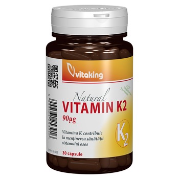 Supliment alimentar Vitamina k2 naturala, Vitaking, 30 capsule vegetale Supliment alimentar Vitamina k2 naturala, Vitaking, 30 capsule vegetale