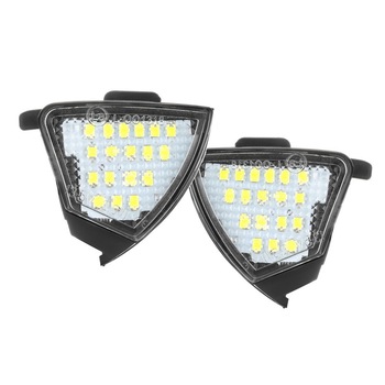 Set 2 lampi LED sub oglinda (puddle lights), 6500k alb-rece, VW Passat B6, B5.5, Golf 5, Golf 6, Jetta, Eos, lumini oglinzi Set 2 lampi LED sub oglinda (puddle lights), 6500k alb-rece, VW Passat B6, B5.5, Golf 5, Golf 6, Jetta, Eos, lumini oglinzi