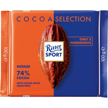 Ciocolata Ritter cu 74% cacao, 100g Ciocolata Ritter cu 74% cacao, 100g