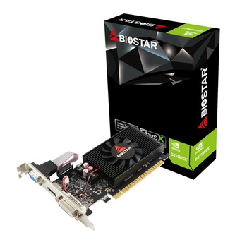 Placa video BIOSTAR GeForce GT710, 2GB, GDDR3, 64 bit, DVI-I, D-Sub, HDMI Placa video BIOSTAR GeForce GT710, 2GB, GDDR3, 64 bit, DVI-I, D-Sub, HDMI