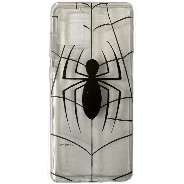 Предпазен гръб Marvel Spider-Man, 013, за Samsung Galaxy A71, Прозрачен/Черен