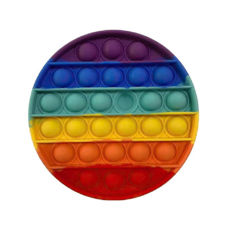 Jucarie senzoriala antistres, Pop It Now, disc multicolor, 13 cm
