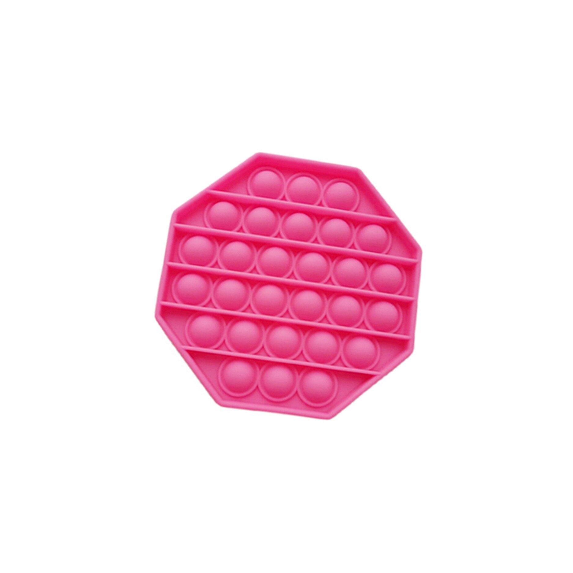 Jucarie antistres din silicon, Pop it now, forma octogon Roz