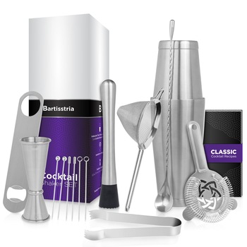 Set Cocktail Shaker, BARTISSTRIA Kit pentru barmani, 15 piese Set Cocktail Shaker, BARTISSTRIA Kit pentru barmani, 15 piese