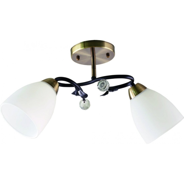 Lustra Simpi LY-3488, 2xE27, alba+bronz, IP20, Klausen