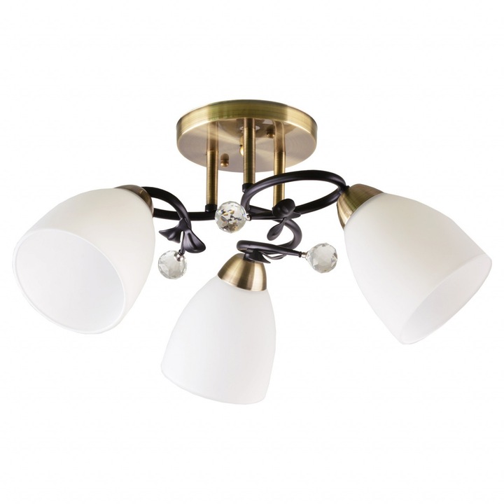 Полилей Simpi LY-3489, 3xE27, бял+бронз, IP20, Klausen