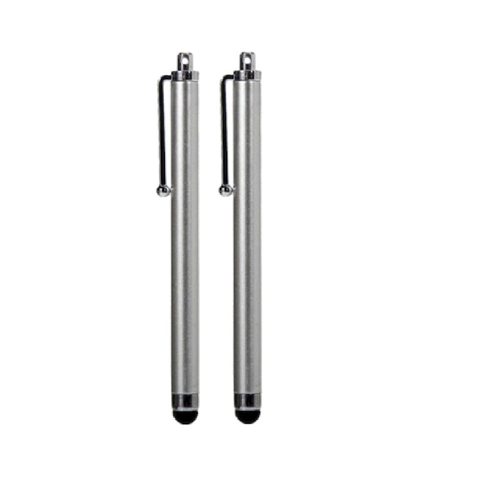Set Stylus Pen OEM Soft Touch pentru tablete si telefoane, universal, 2 bucati, silver