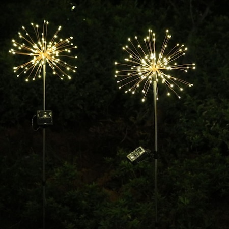 Lampa Solara LED Artificii din cupru cu 110 leduri ,Multicolor,Tija/suport metalic ,set 2 buc