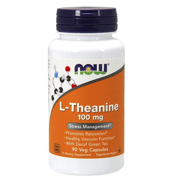 Supliment alimentar, L-Teanina (100 mg), Now Foods L-Theanine - 90 capsule (90 doze)