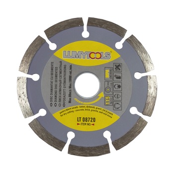 Disc diamantat, cu segmente, pentru debitare materiale de constructii, 115 x 22 x 2 mm Disc diamantat, cu segmente, pentru debitare materiale de constructii, 115 x 22 x 2 mm