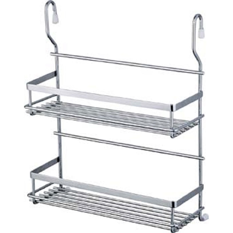 Suport condimente LIDER, 2 nivele, Gri, Otel, 33x13x40 cm