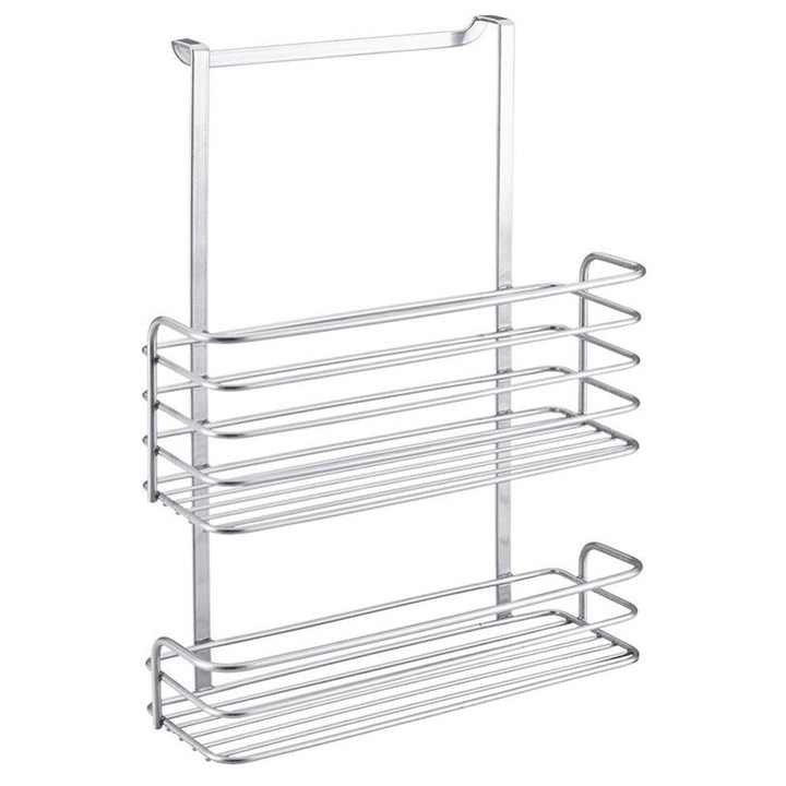 Suport condimente METALTEX, Dubla, Gri, Otel, 26x12x36 cm