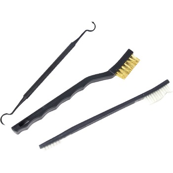 Kit 3 piese curatare arma Jack Pyke, 1 perie bronz, 1 perie moale cu 2 capete, 1 carlig cu 2 capete, negru Kit 3 piese curatare arma Jack Pyke, 1 perie bronz, 1 perie moale cu 2 capete, 1 carlig cu 2 capete, negru