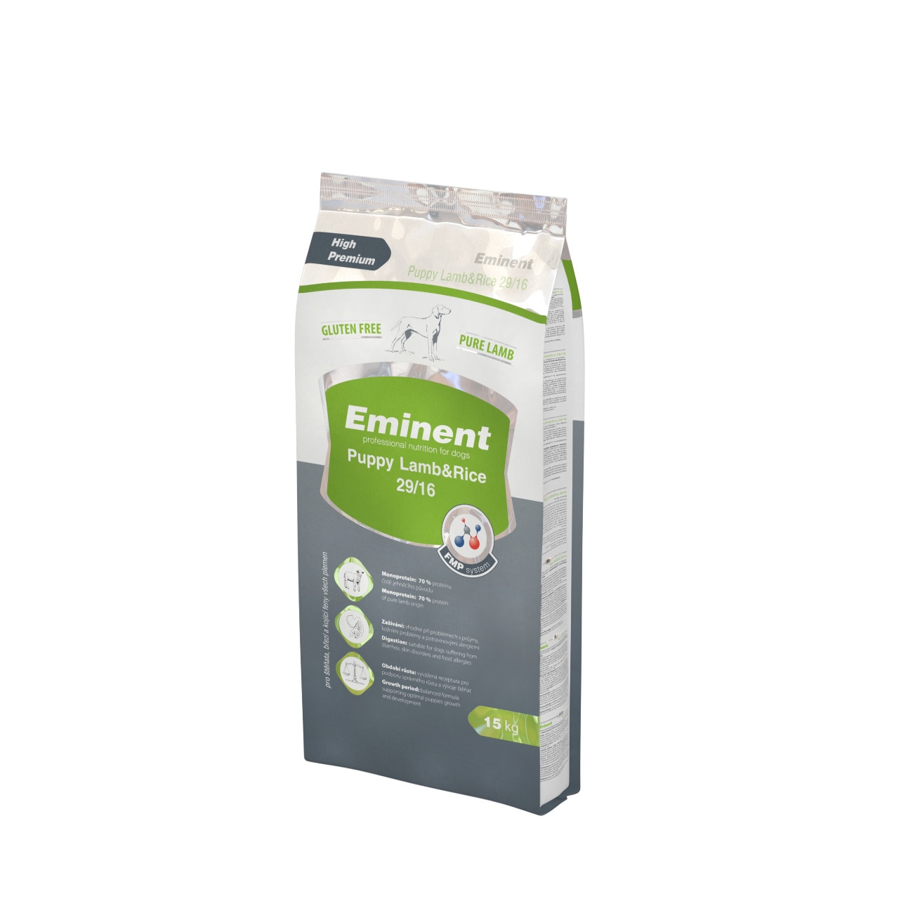 Hrana uscata pentru caini, Eminent, Puppy, miel si orez, 15 kg