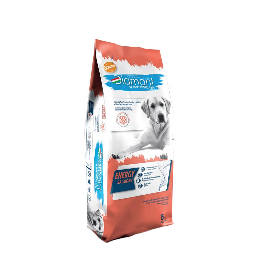 Hrana uscata pentru caini, Diamant, Energy cu somon, 15 kg