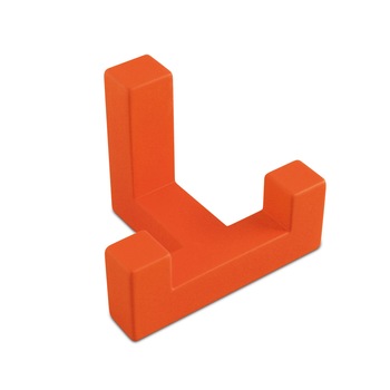 Cuier dublu modern 52x40mm finisaj portocaliu Cuier dublu modern 52x40mm finisaj portocaliu