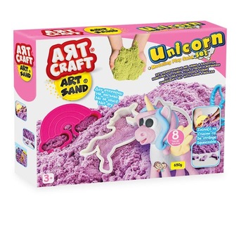 Set creativ cu nisip kinetic si forme, ArtCraft Unicorn, 3+ Set creativ cu nisip kinetic si forme, ArtCraft Unicorn, 3+