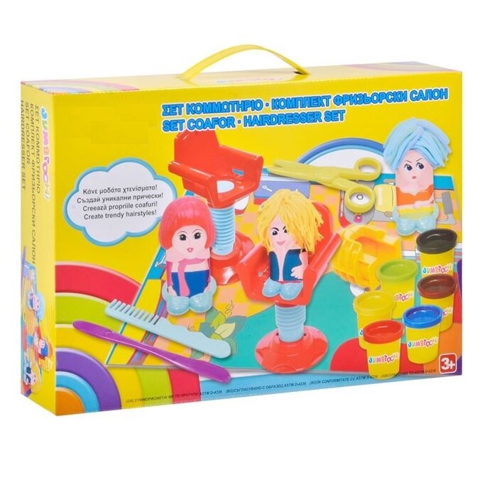 Set creativ de plastilina pentru copii, Set de coafor, PLD D-4236