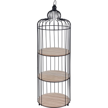 Raft 3 polite, forma colivie, metal/MDF, 25x80 cm Raft 3 polite, forma colivie, metal/MDF, 25x80 cm