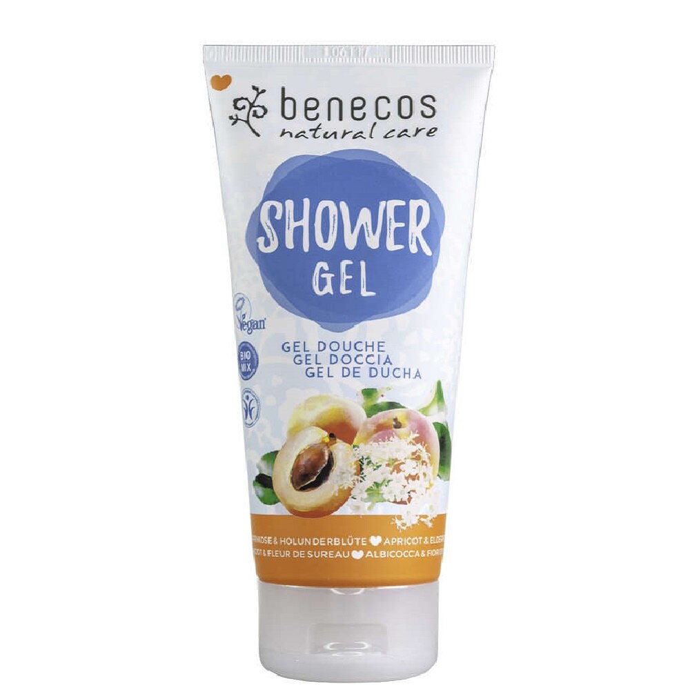 Gel de dus cu flori de soc si caise 200 ml Benecos