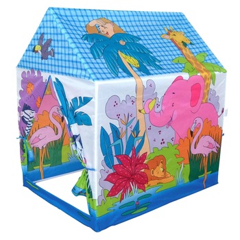 Cort de joaca pentru copii tip casa, IPlay 8182, 95 x 72 x 102 cm, Albastru Cort de joaca pentru copii tip casa, IPlay 8182, 95 x 72 x 102 cm, Albastru