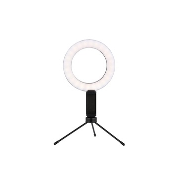 Lampa circulara Ring Light 16 cm, LED SMD, 10 trepte de lumina (lumina rece, calda si neutra) Photo / video / MakeUp cu trepied inclus , JRH BRAND Lampa circulara Ring Light 16 cm, LED SMD, 10 trepte de lumina (lumina rece, calda si neutra) Photo / video / MakeUp cu trepied inclus , JRH BRAND