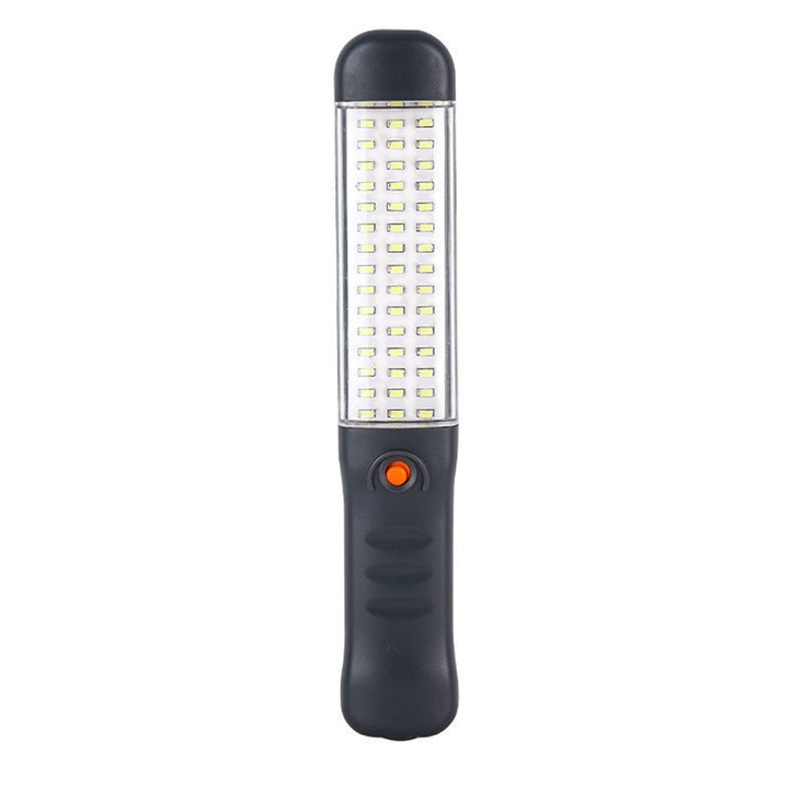 Lampa de lucru LeeXo tip bagheta cu 48 led-uri cu 3 poziti de luminare, pentru mecanici auto, camping, locuinta cu suport magnetic, acumulator reancarcabil si carlig rabatabil