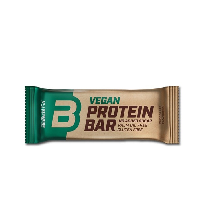 Baton Proteic, Biotech Usa, Vegan Protein Bar Ciocolata, 50 Grame